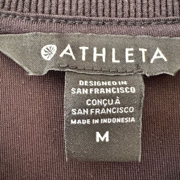 Athleta Retroplush Velvet Mixed Media Crewneck Oversized Sweatshirt Size M #2373 - Picture 12 of 16